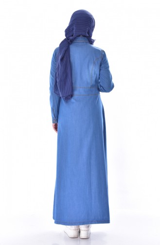 Hijab Mantel aus Jeans 9221-01 Jeans Blau 9221-01
