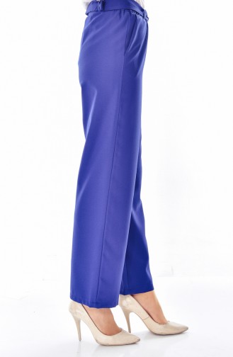Belted Wide Leg Trousers 0511-03 Navy 0511-03