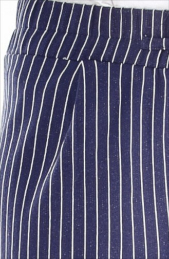 Striped Pants 1329-03 Navy Blue 1329-03