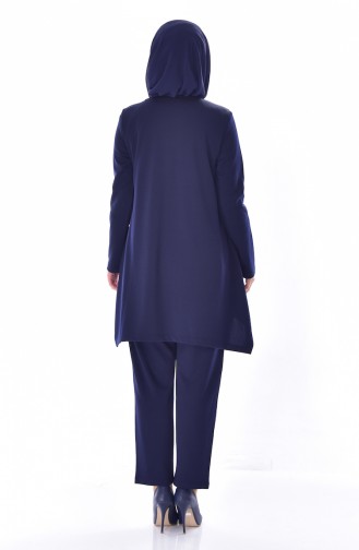 Garnili Tunic Trousers Double Suit 13120-05 Navy Blue 13120-05