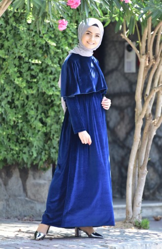 فستان أزرق كحلي 4160-03