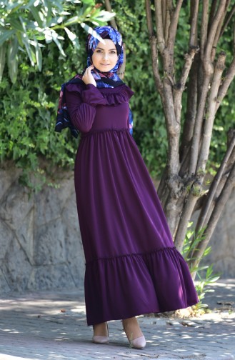 Purple Hijab Dress 4067-01
