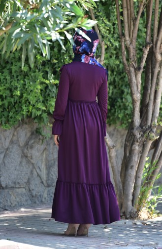 Purple Hijab Dress 4067-01