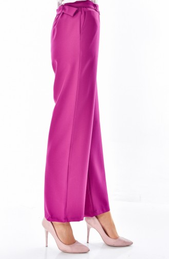 Belted Wide Leg Trousers 0511-02 Plum 0511-02