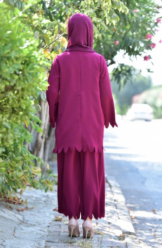 Ensemble Deux Pieces Tunique Pantalon 1004-03 Plum 1004-03