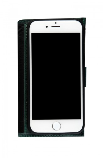 Cüzdanlı Deri Telefon Kılıfı 6SPLDR245 Yeşil