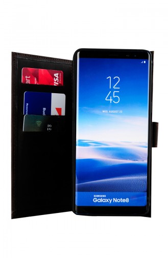 Cüzdanlı Deri Telefon Kılıfı SN8PLDR244 Kahverengi