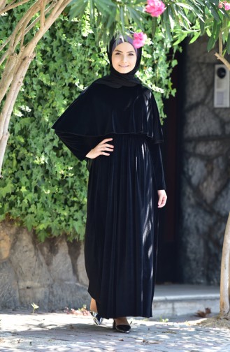 Black Hijab Dress 4160-01