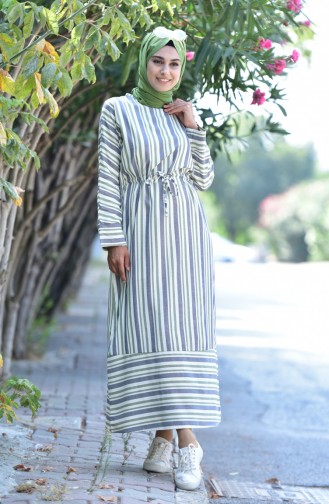Green Hijab Dress 3892C-04