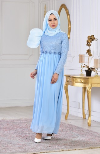 Habillé Hijab Bleu Bébé 60705-05