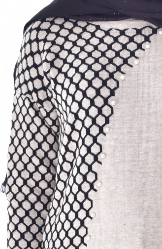 VMODA Knitwear Patterned Tunic 8008-07 Beige 8008-07