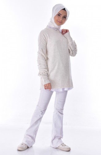 Ecru Sweater 8068-09
