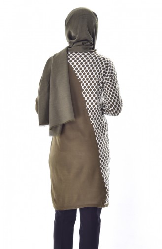 VMODA Knitwear Patterned Tunic 8008-02 Khaki 8008-02