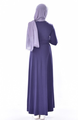 Belted Dress 2029-04 Navy Blue 2029-04