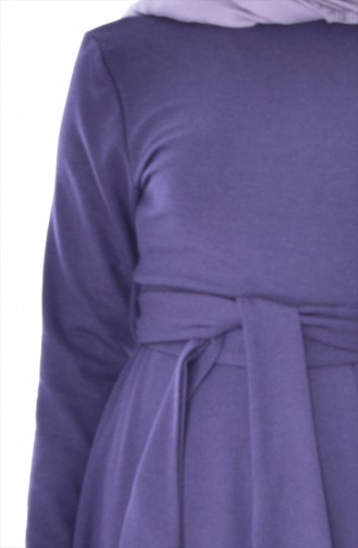 فستان بتصميم حزام خصر 2029-04 لون كحلي 2029-04
