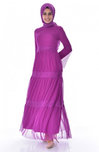Lace Dress 1057A-06 Purple 1057A-06