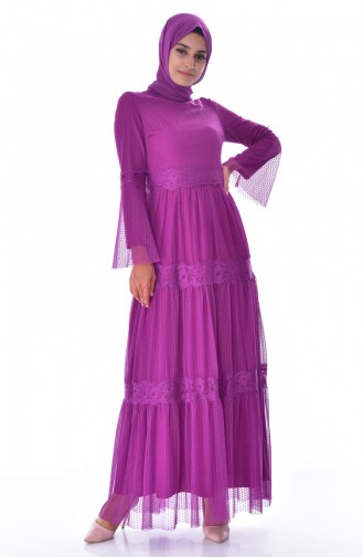 Lace Dress 1057A-06 Purple 1057A-06