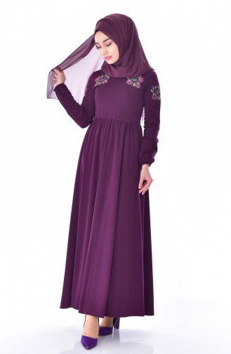 Lila Hijab Kleider 4112-04