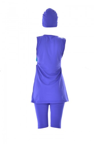 Saks-Blau Hijab Badeanzug 215-02