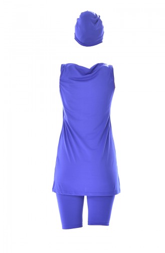 Saks-Blau Hijab Badeanzug 309-02