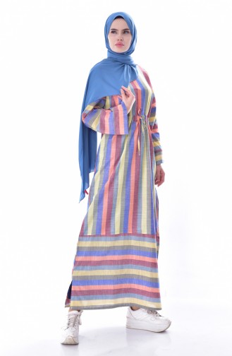 Gelb Hijab Kleider 4404-01