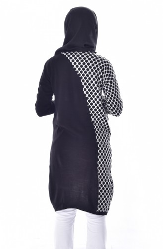 VMODA Knitwear Patterned Tunic 8008-06 Black 8008-06