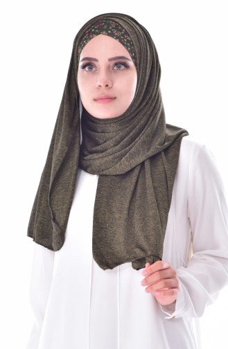 Sefamerve Sedef Combed Shawl SEDEFSF-129A Oil Green 129A