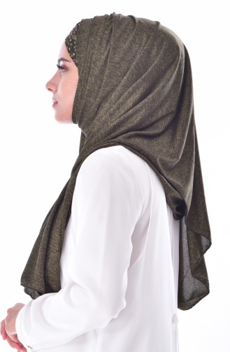 Sefamerve Sedef Combed Shawl SEDEFSF-129A Oil Green 129A