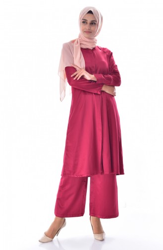 Ensemble Deux Pieces Tunique Pantalon 1255-04 Bordeaux 1255-04