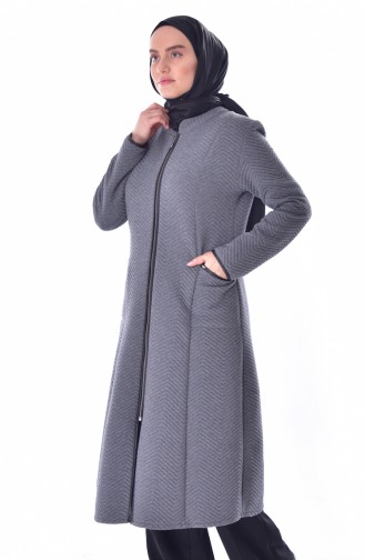 Cape a Fermeture Grande Taille 6068-05 Gris 6068-05