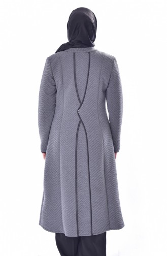 Cape a Fermeture Grande Taille 6068-05 Gris 6068-05