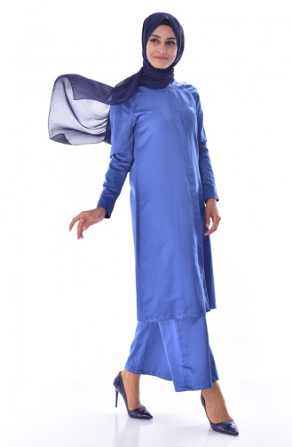Ensemble Deux Pieces Tunique Pantalon 1255-02 İndigo 1255-02