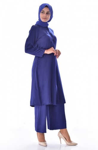 Tunik Pantolon İkili Takım 1255-03 Lacivert