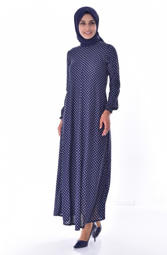 Dilber Pleated Dress 7033-02 Navy 7033-02