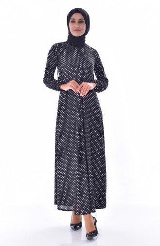 Dilber Pleated Dress 7033-01 Black 7033-01
