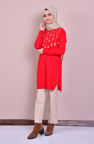 Rot Pullover 9220-10