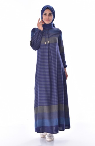 Navy Blue Hijab Dress 2028-02