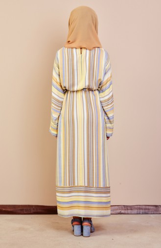 Striped Dress 60709-01 Yellow İndigo 60709-01