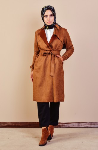 Tobacco Brown Trench Coats Models 78019-01
