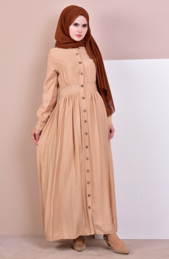 BURUN Pleated Dress 81625-04 Camel 81625-04