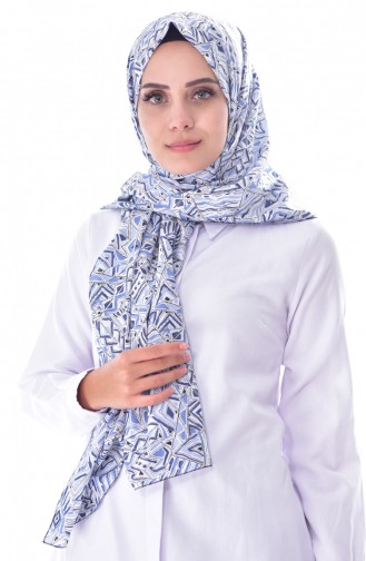 Etnik Desenli Pamuk Şal 50422-01 Ekru