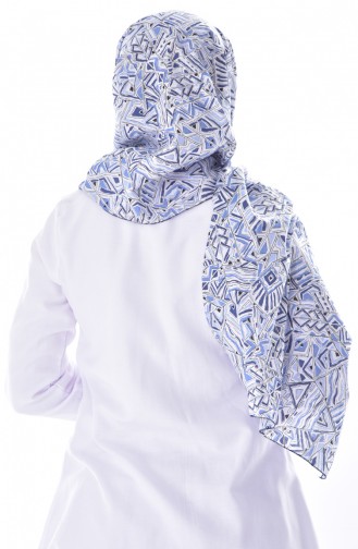 Etnik Desenli Pamuk Şal 50422-01 Ekru