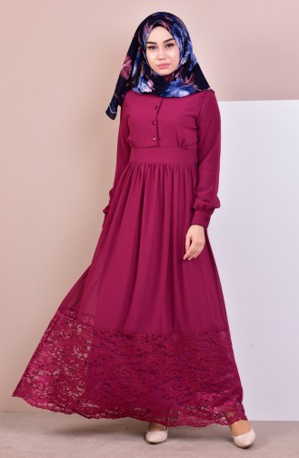 Fuchsia Hijab Dress 81624-02