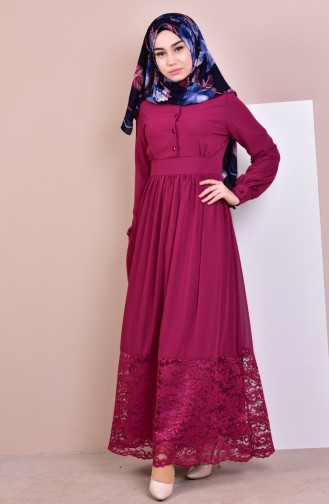 Fuchsia Hijab Dress 81624-02