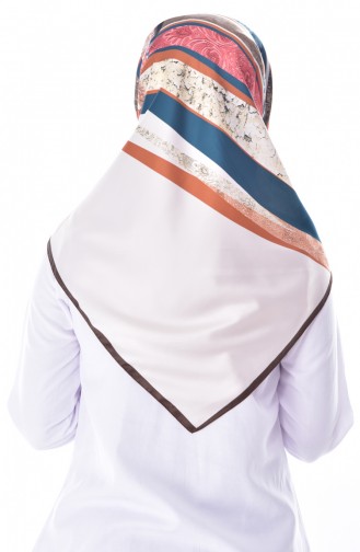 Karaca Desenli Eşarp 90505-02 Kahve Krem
