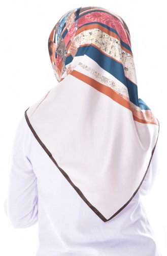 Karaca Desenli Eşarp 90505-02 Kahve Krem