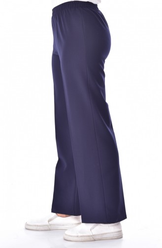 Lastikli Bol Paça Pantolon 2020-04 Lacivert