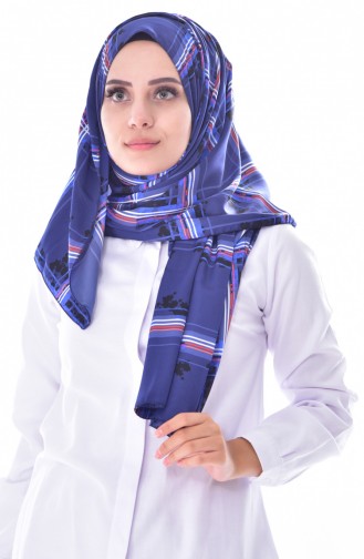 Patterned Shawl 50431-01 Navy 50431-01