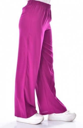 Waist Elastic Wide Leg Trousers 41002-05 Purple 41002-05