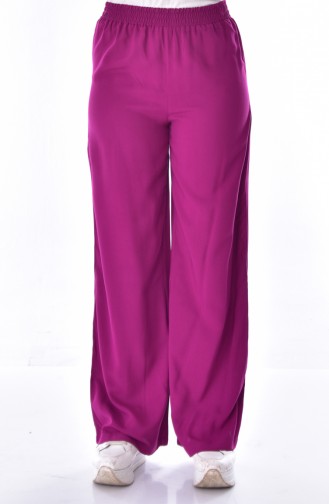 Waist Elastic Wide Leg Trousers 41002-05 Purple 41002-05